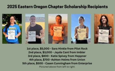 Eastern Oregon Chapter Announces 2025 Scholarship Recipients